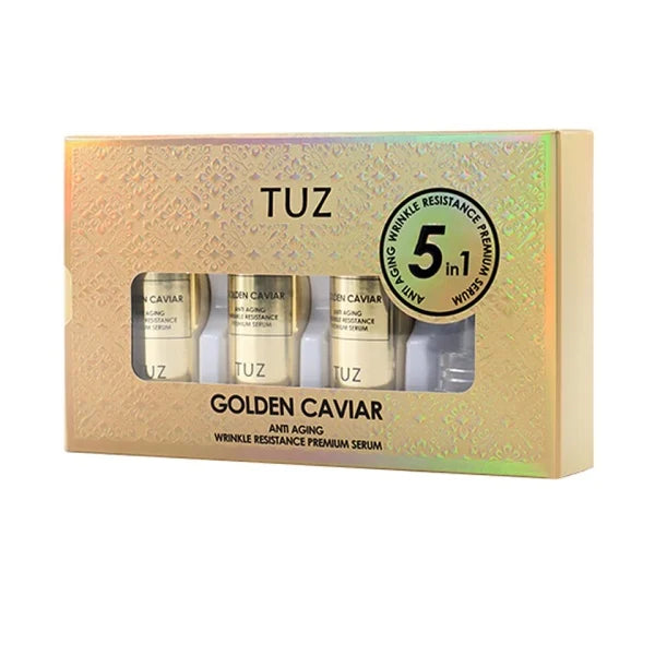 Tuz Golden caviar, SÉRUM PREMIUM ANTIEDAD 5 EN 1 CON EXTRACTO DE CAVIAR